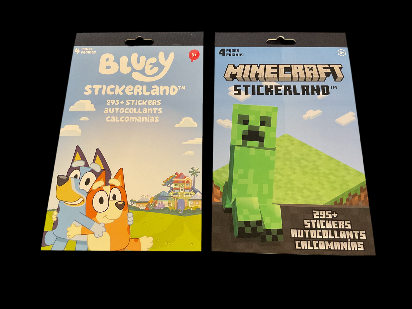 Bluey and Minecraft Sticker Books (large)