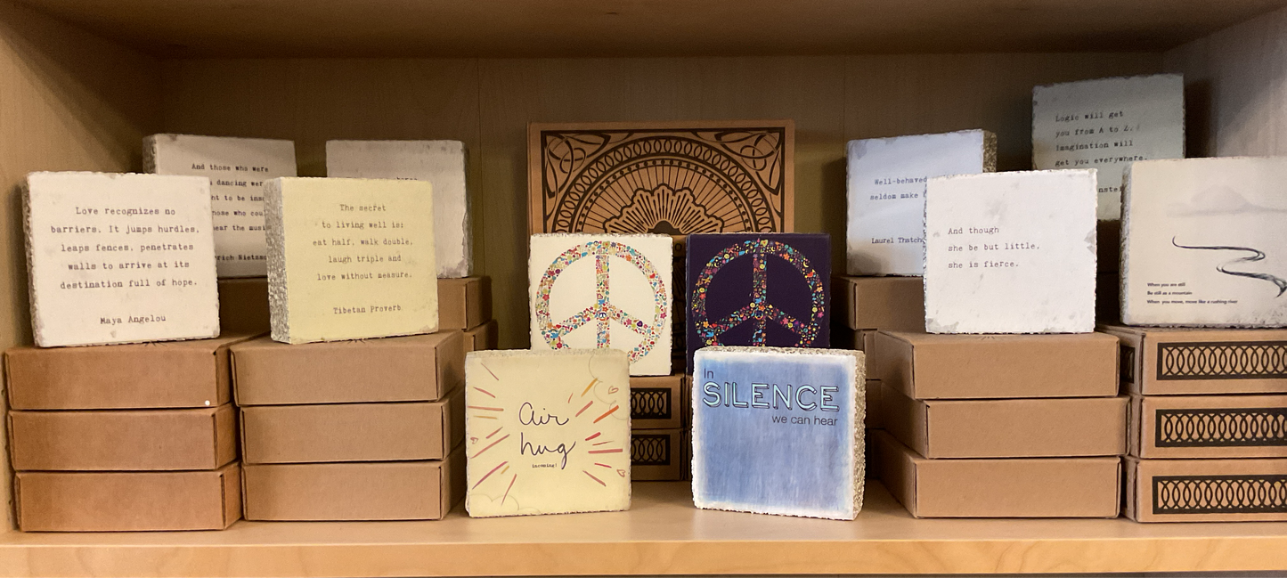 Cedar Mountain 4x4 blocks- wall or desk art