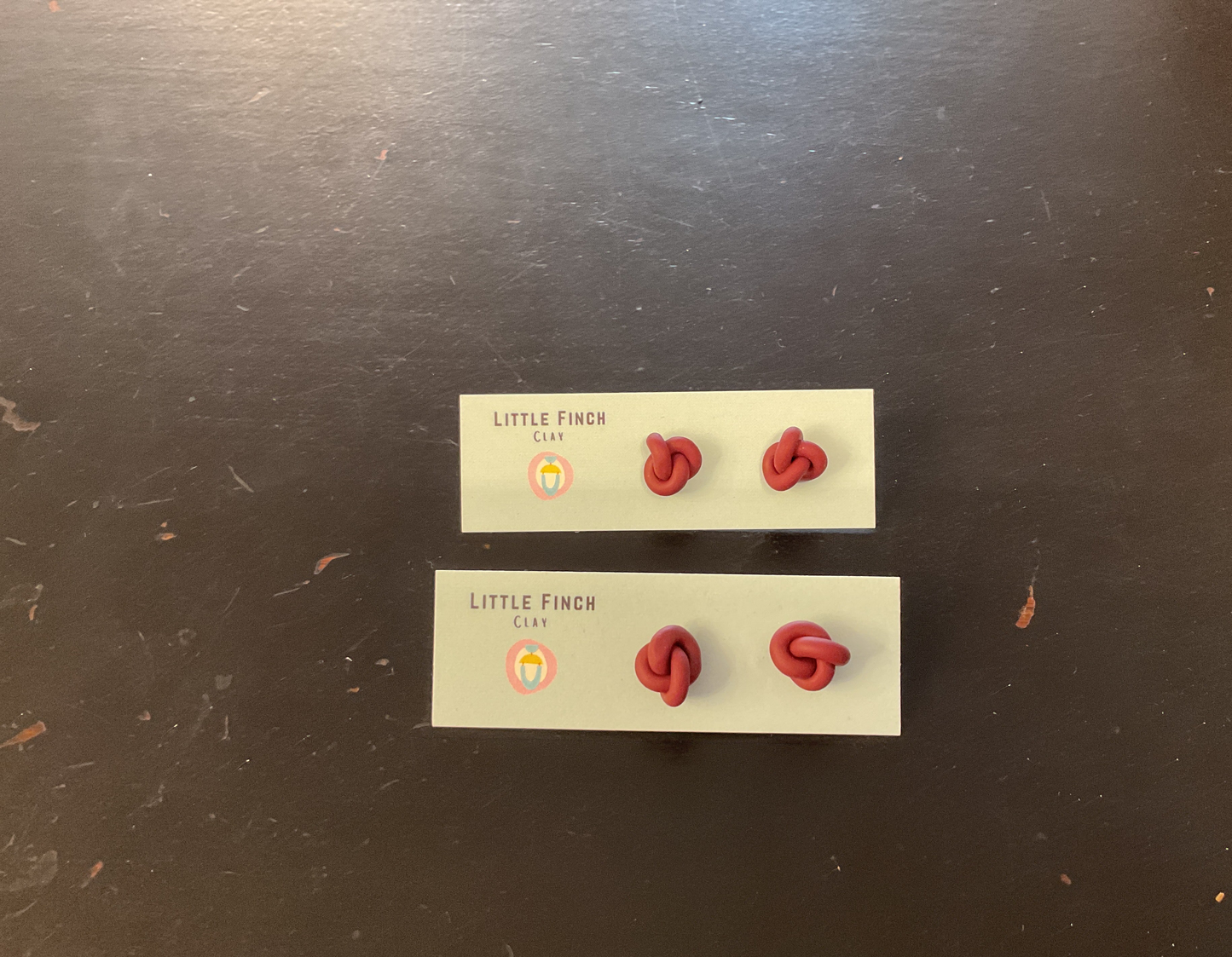 Earrings Studs: Sunflower, Green Knot, Green Round Resin,