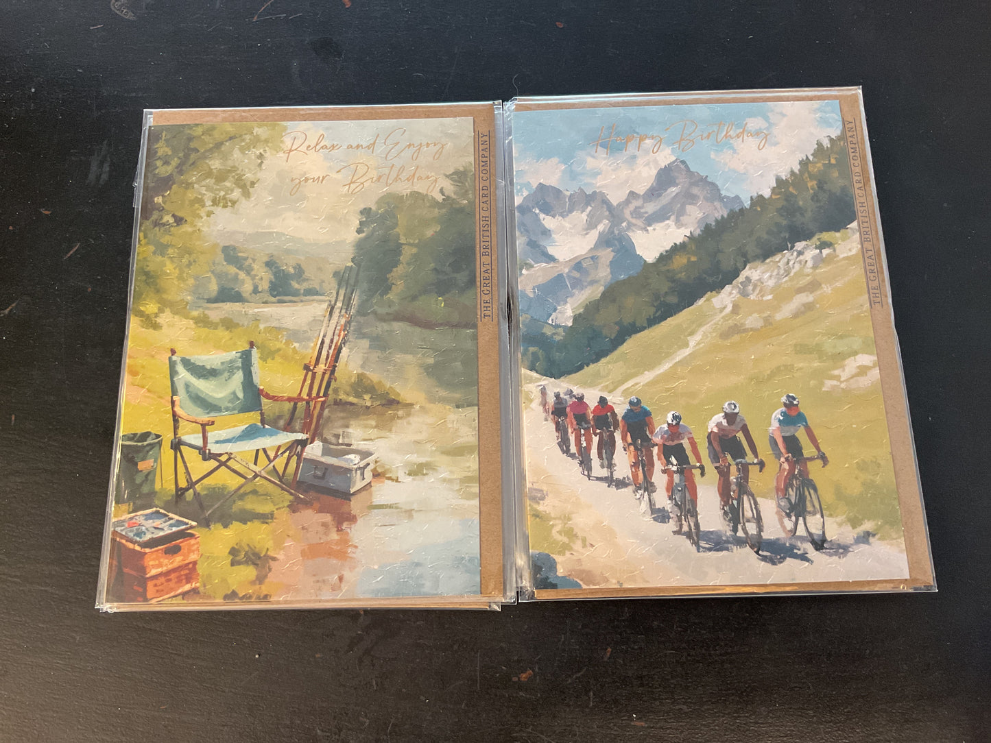 Birthday Cards Plein Air from Paper House - Cycling and Fishing 🇬🇧