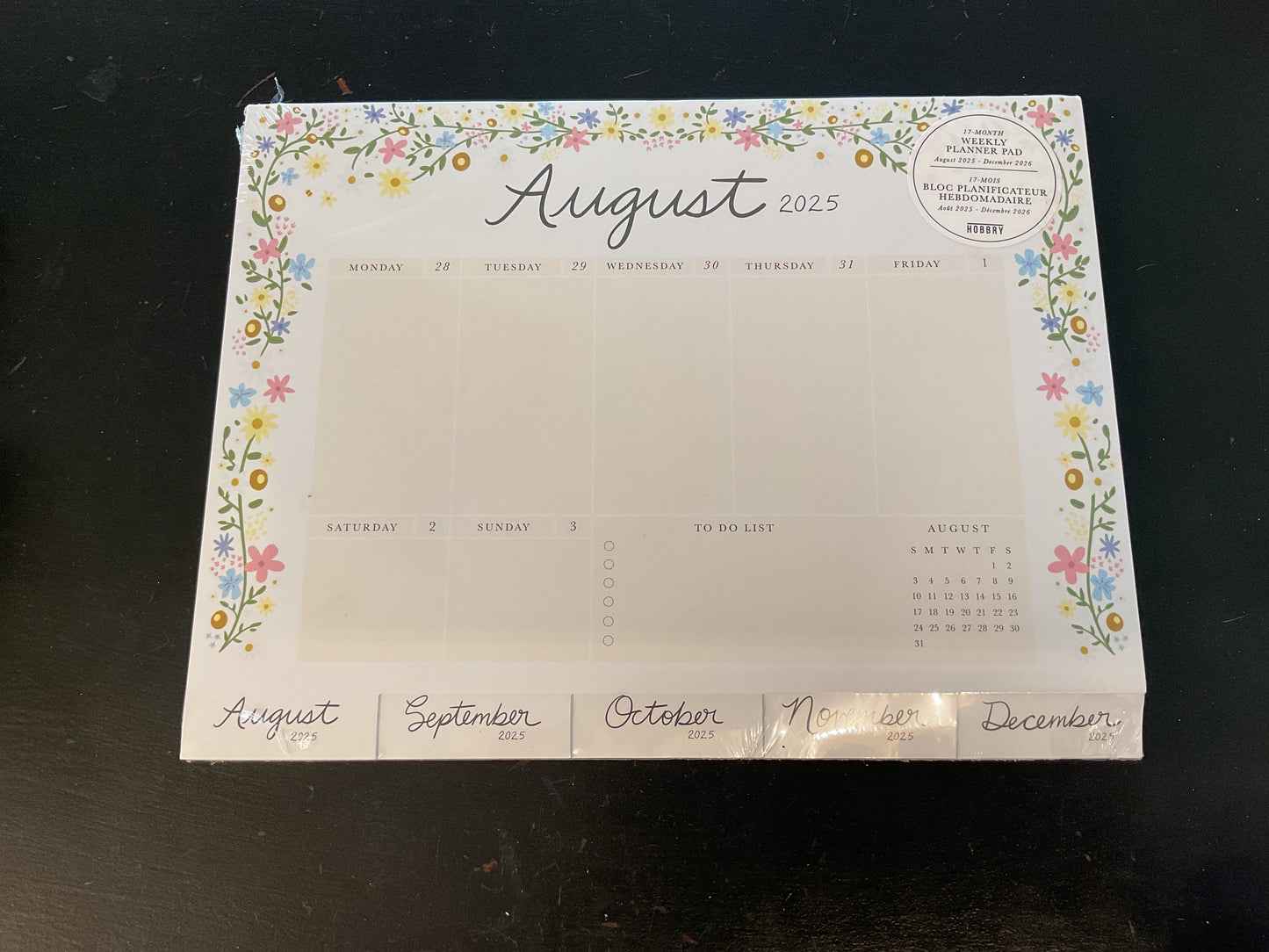 17 month weekly planner Floral