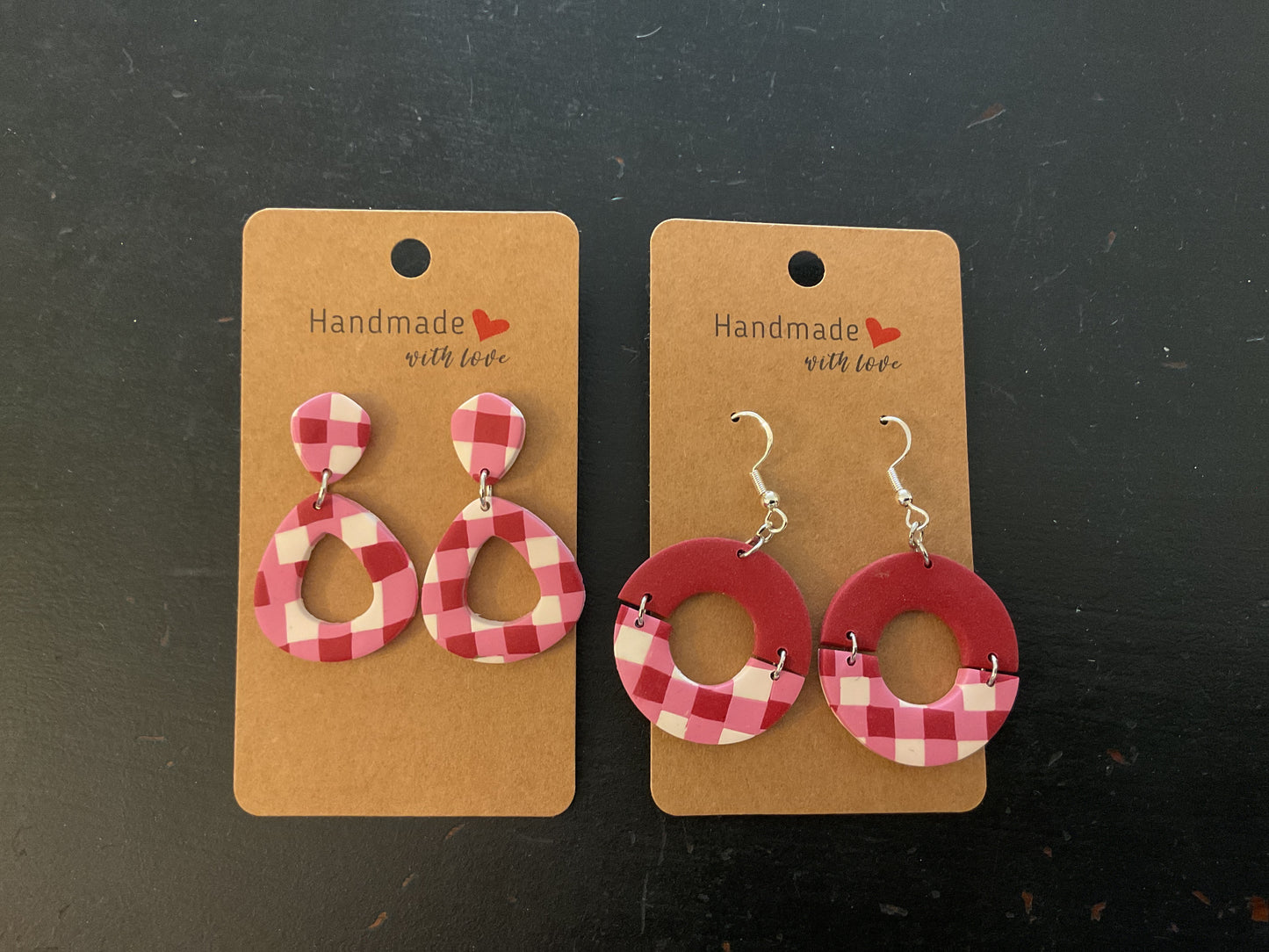 Little Finch red picnic earrings