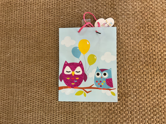 Gift Bag Small - Owls