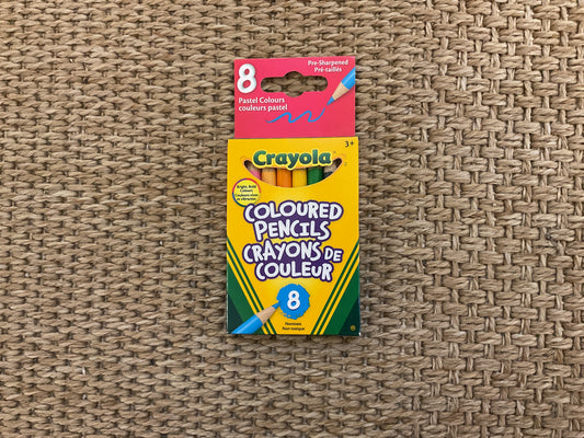 Crayola coloured pencils, pastel colors, pack of eight