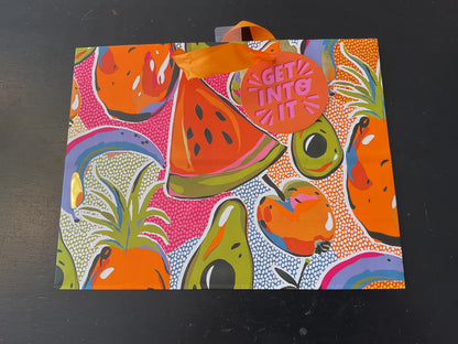 Fruit, Plaid, Thank You Gift Bags