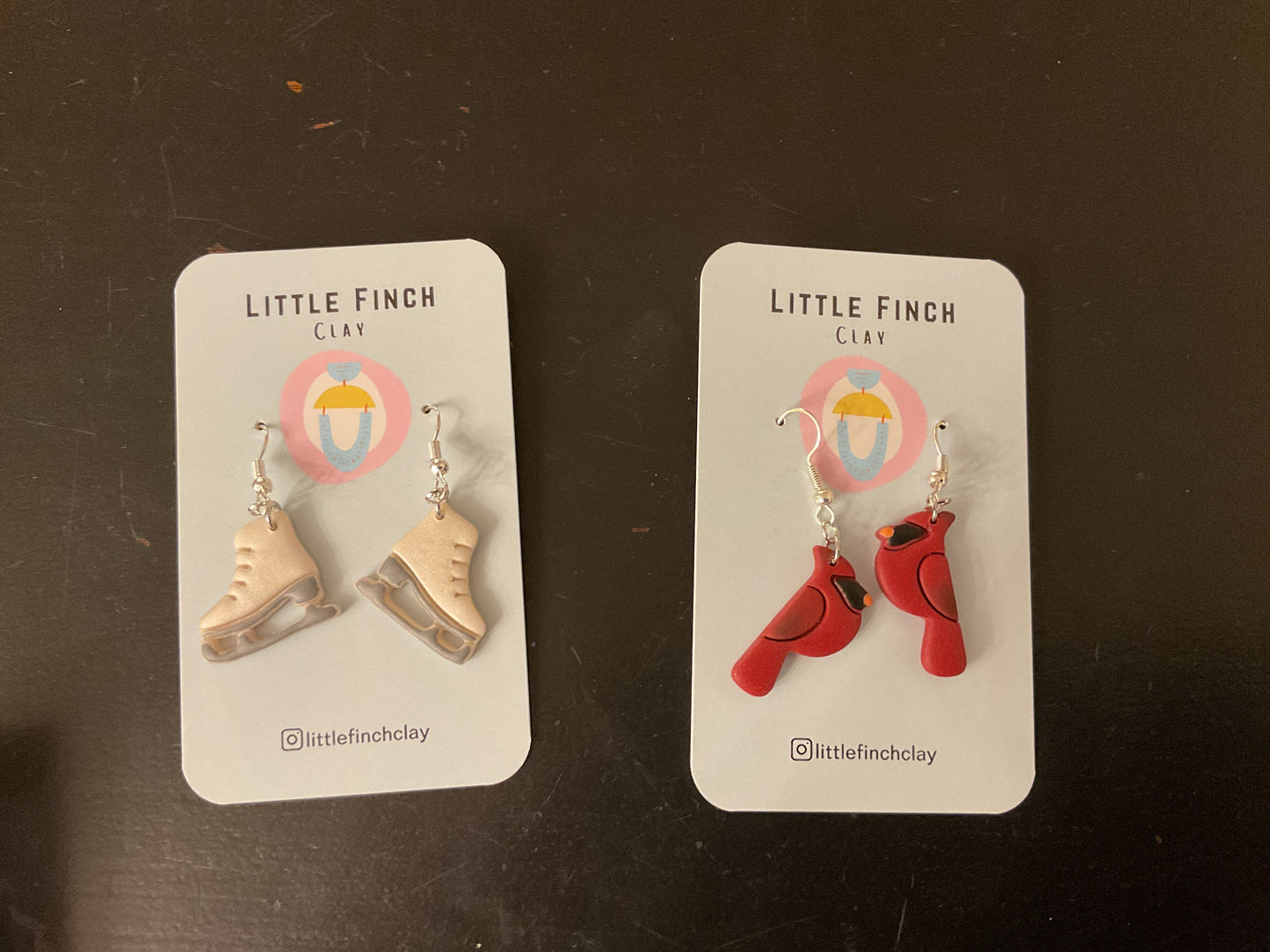 Little Finch Christmas Earrings
