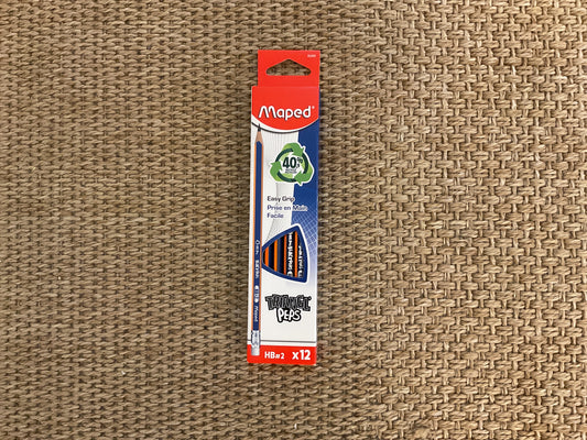 Mapped Easy Grip Triangle Pencils(12)