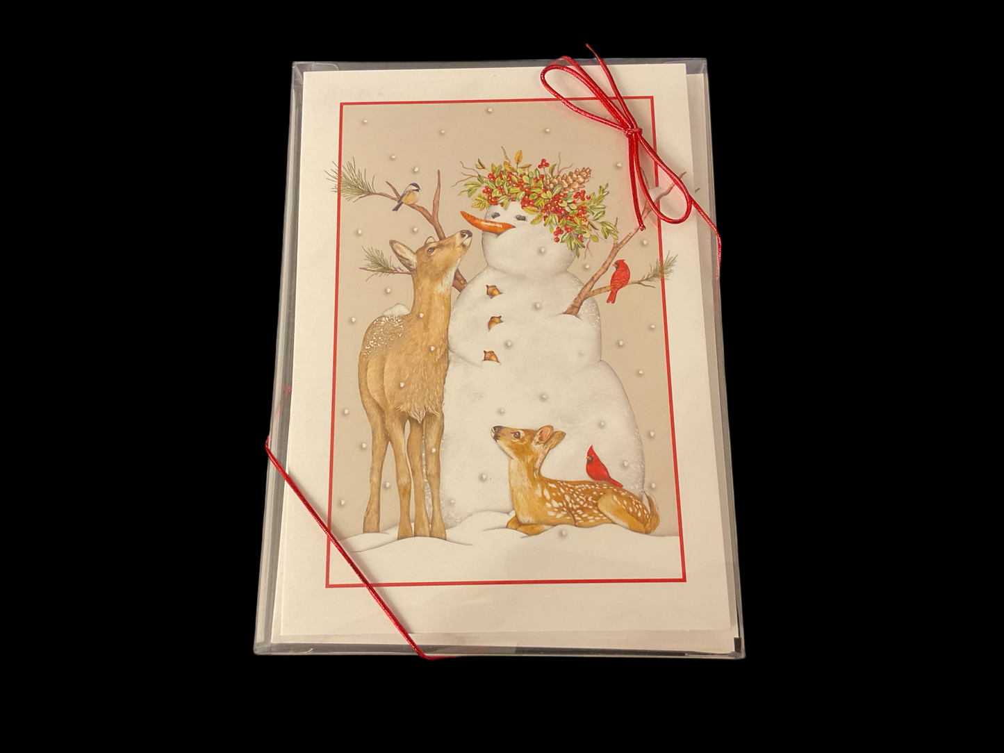 Deer and Snowman Christmas cards (Box Set of 10)