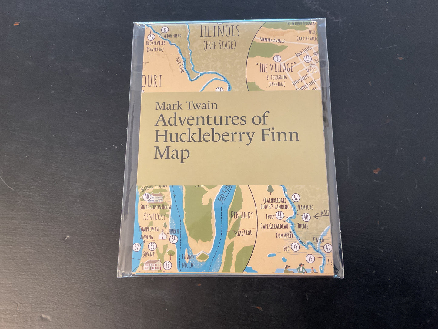 Literary Map Mark Twain Huck Finn