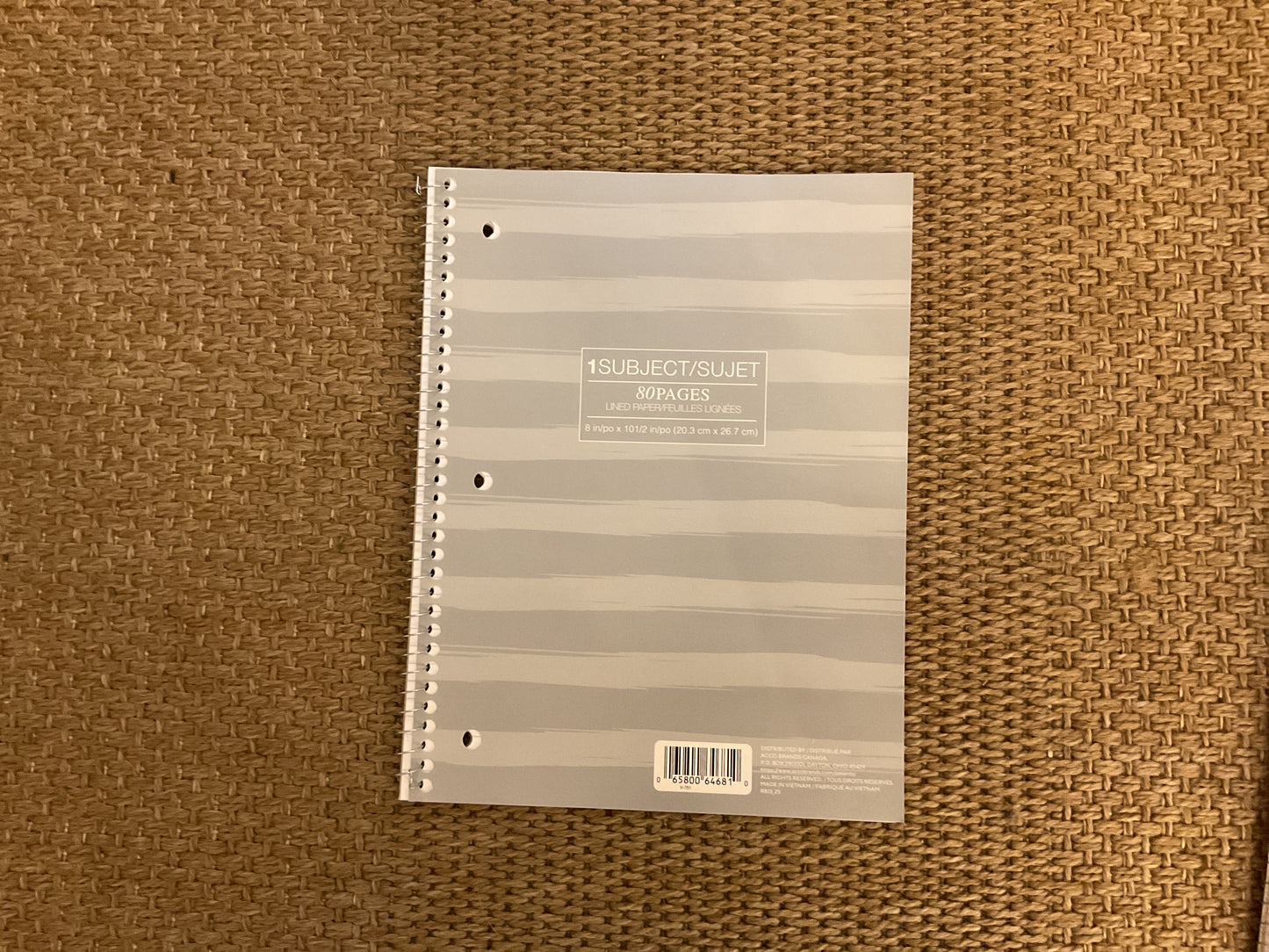 1 subject notebook