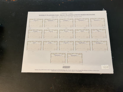 17 month weekly planner Floral