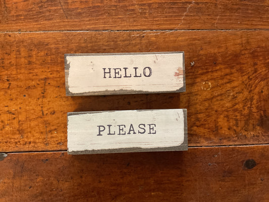 Cedar Mountain Word Plaques 2x6