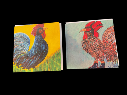 G Zande Cards - Roosters