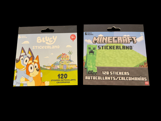 Bluey and Minecraft Sticker Book (small)